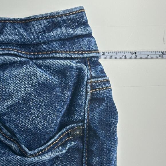 American Eagle Jeans Women Size 00 Blue Skinny High Rise Distressed 5 Pockets - Picture 12 of 14